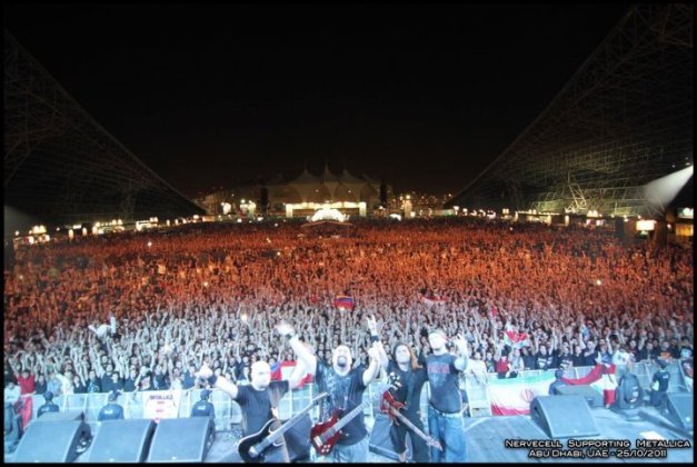 NERVECELL Opening for METALLICA at Yas Arena, Abu Dhabi - United Arab Emirates