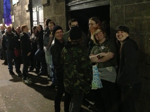 Painheads lining up outside the venue in Glasgow