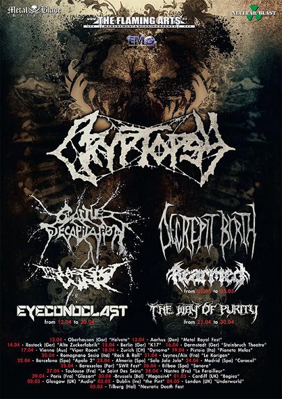CRYPTOPSY tour 2013