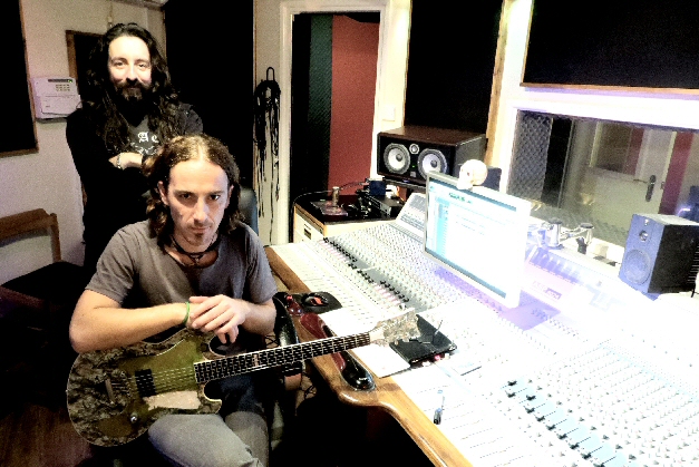 Fabian and Russ Russell in the studio