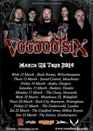 Voodoo Six UK Tour - March 2014