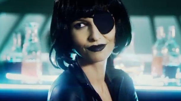 Patchy performer: former Miss Switzerland Anita Buri guests in Gotthard’s video