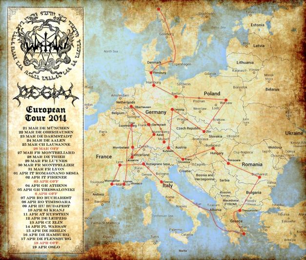 WatainEuropeanTourMap