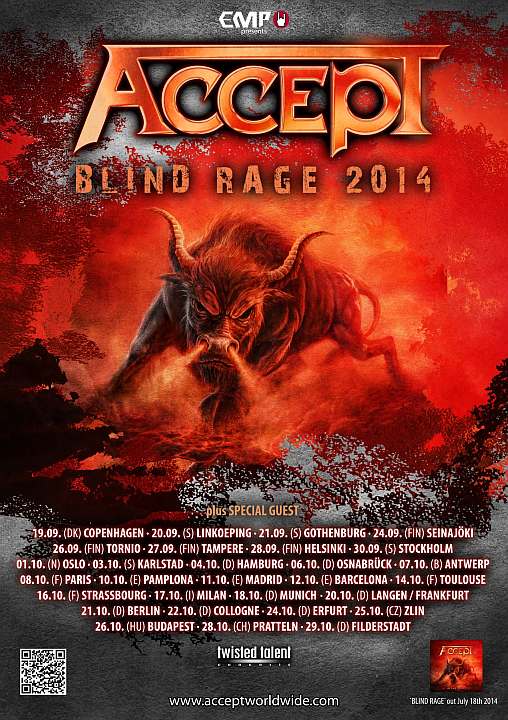 Accept Blind Rage Tour 2014