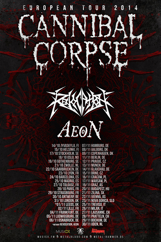 CANNIBAL CORPSE Announces Full European Tour For Autumn | Metal