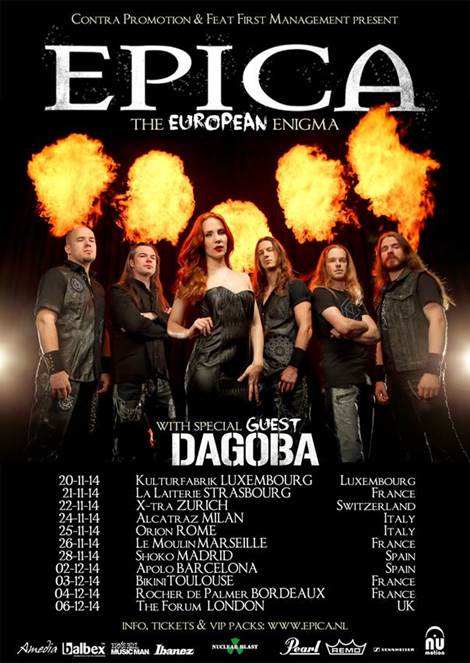 EPICA Eurpen fall tourdate 2014