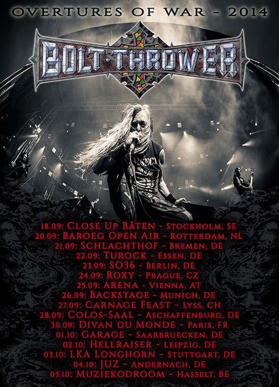 BOLT THROWER Announces European Tour For Autumn | Metal Shock