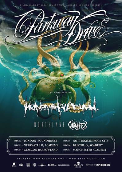 HEAVEN SHALL BURN UK tour summer 2014