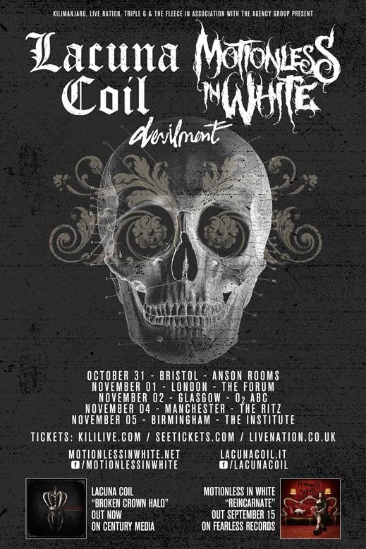 LACUNA COIL and Motionless In White tour 2014