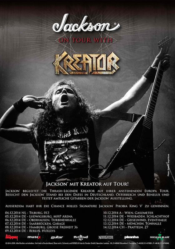 Kreator and Jackson guitar tour 2014