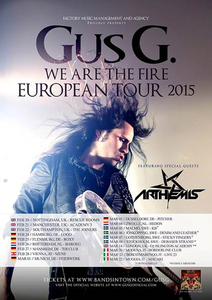 GUS G Tour 2015