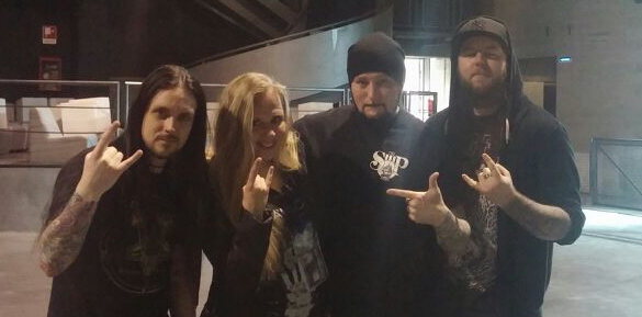 Tarja with Marcus, Steve and Oscar at Live Club 