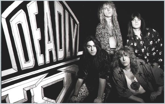 Chris Lyne, top left, with Deadly Toy, circa early '90s