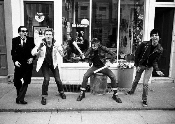 The Damned in 1977 - taken in front of Stiff Records in London - Photo by Ian Dickson/ian@late20thcenturyboy.com