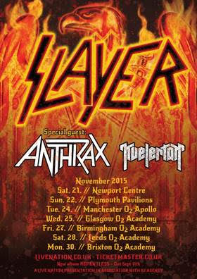 Slayer UK Tour