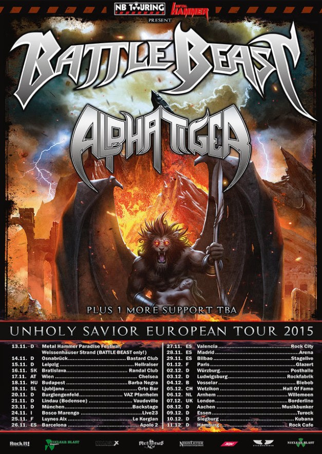 Battle Beast Tour 2015