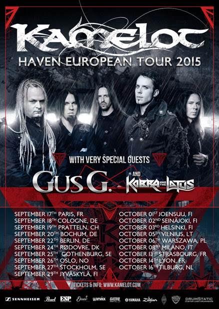 GUS G KAMELOT Tour 2015