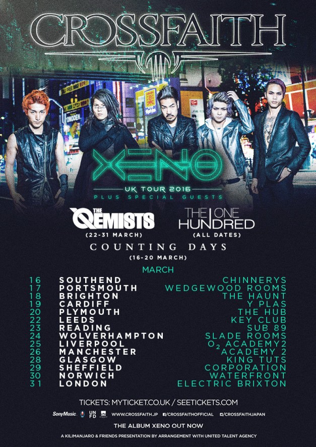 Crossfaith UK Tour 2016