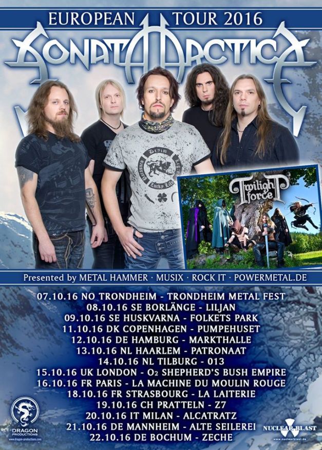 Sonata Arctica Euro Tour 2016
