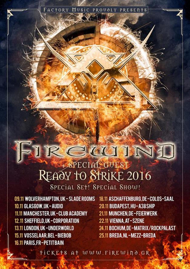 Firewind European Tour 2016