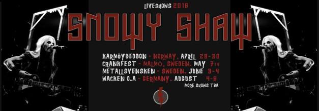 Snowy Shaw Live Shows 2016