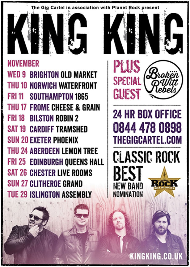 King King Tour Poster 2016