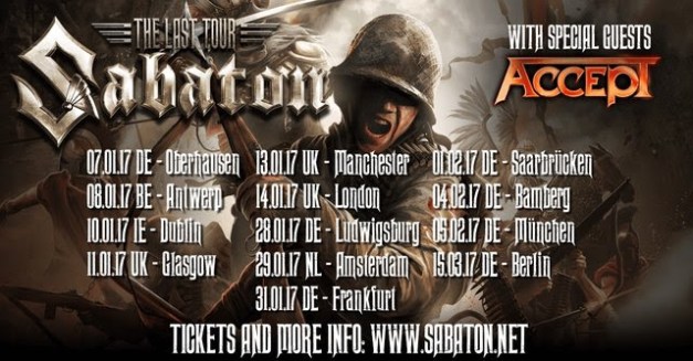 Sabaton The Last Tour 2017