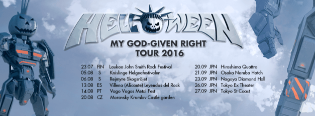 Helloween My God Given Right Japan Tour 2016
