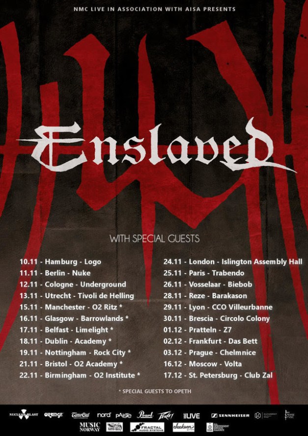 Enslaved European Tour 2017