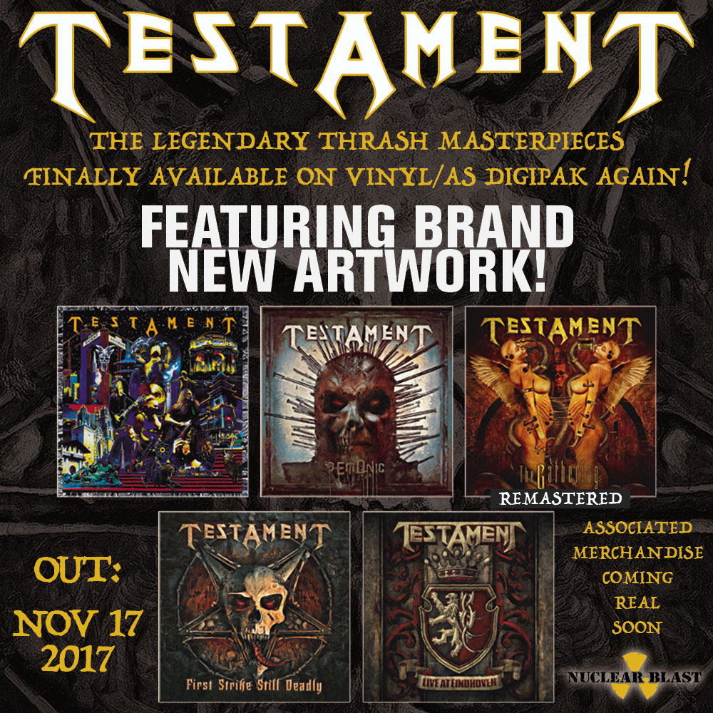 TESTAMENT To Re-Issue Classic Albums With Stunning New Artwork