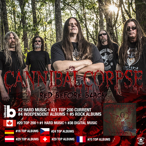 CANNIBAL CORPSE Land On International Charts With 'Red Before