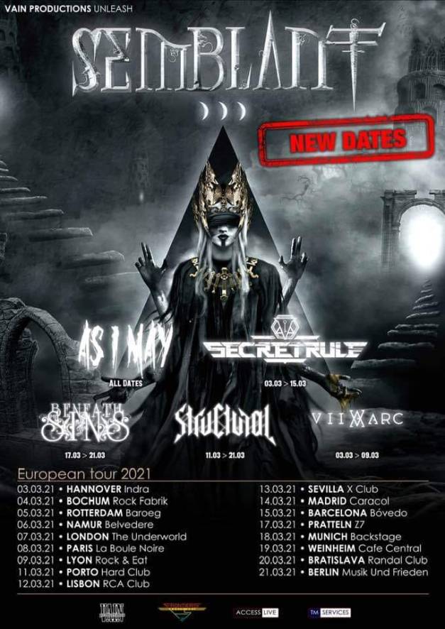 BENEATH MY SINS-SEMBLANT-rescheduled-euro-tour