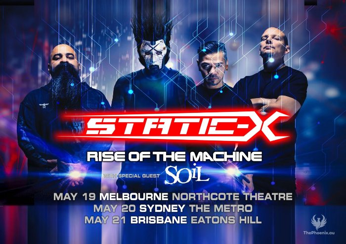 STATIC X Announce May 2023 Australian Tour with Special Guests SOil ...