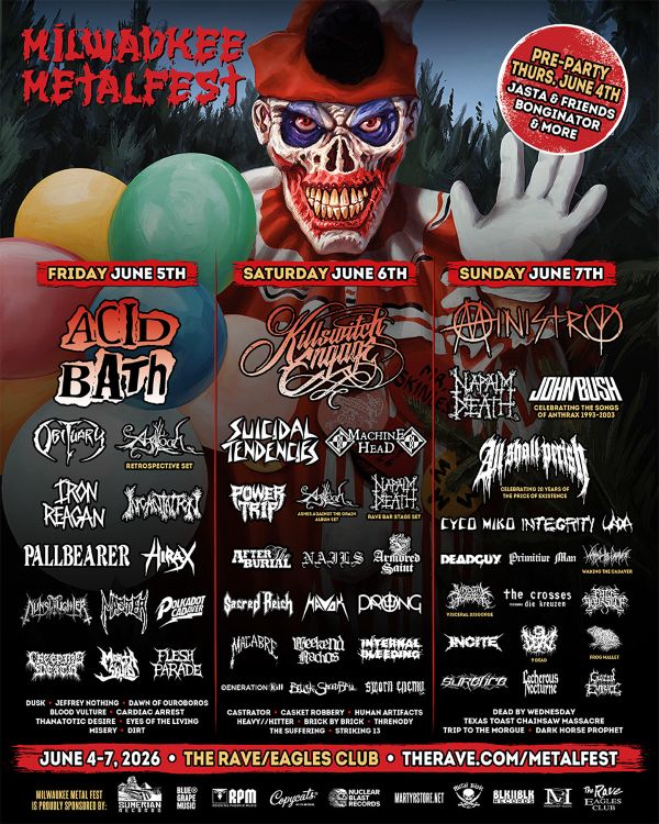 MILWAUKEE METAL FESTIVAL 2026 Finalizes Lineup with MACHINE HEAD